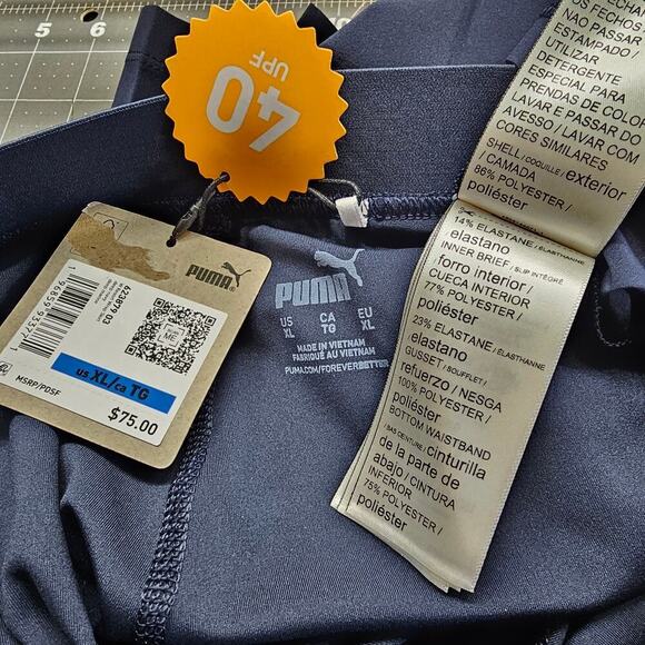 Puma Wrap Skort Womens XL Blue Pleated Golf Tennis Gym Preppy Academia Twee UPF - Picture 10 of 10